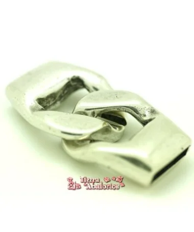 Cierre Eslabón 24x14mm Agujero 10x3mm, Plateado