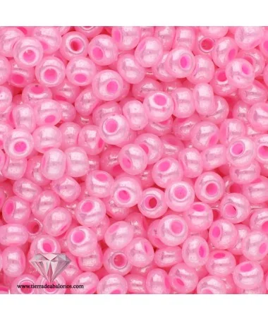 Rocalla 9/0 Rosa Bebé Mate Brillo Rocalla 9/0 Rosa Bebé Mate Brillo