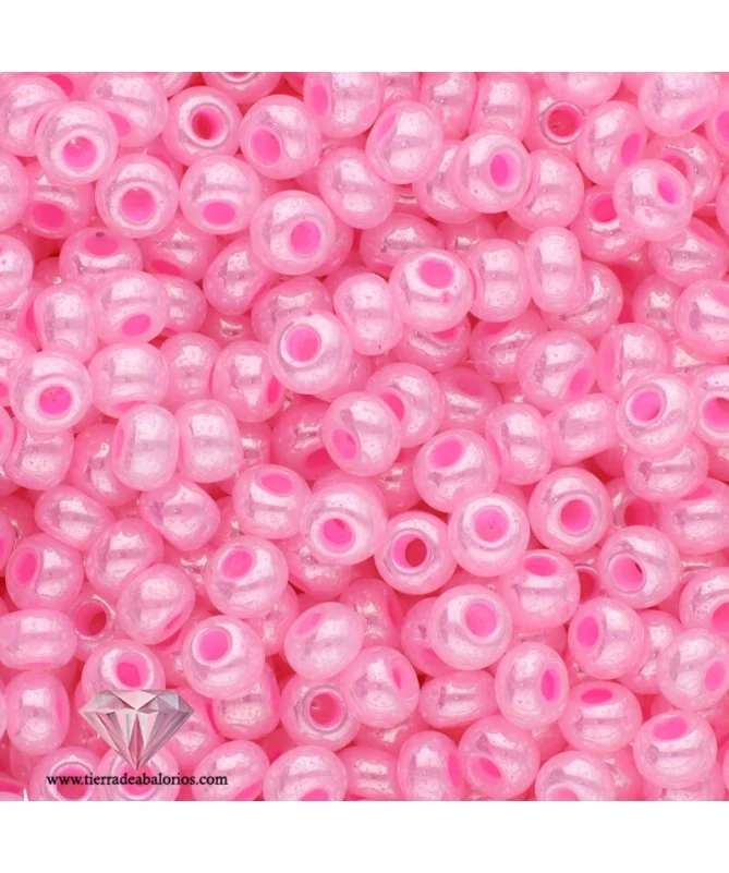 Rocalla 9/0 Rosa Bebé Mate Brillo Rocalla 9/0 Rosa Bebé Mate Brillo