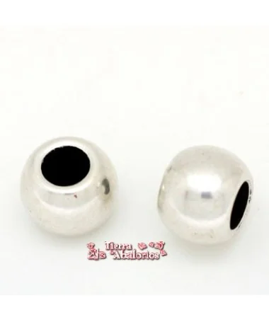 Bola Laminada 8mm Agujero 4mm, Plateada