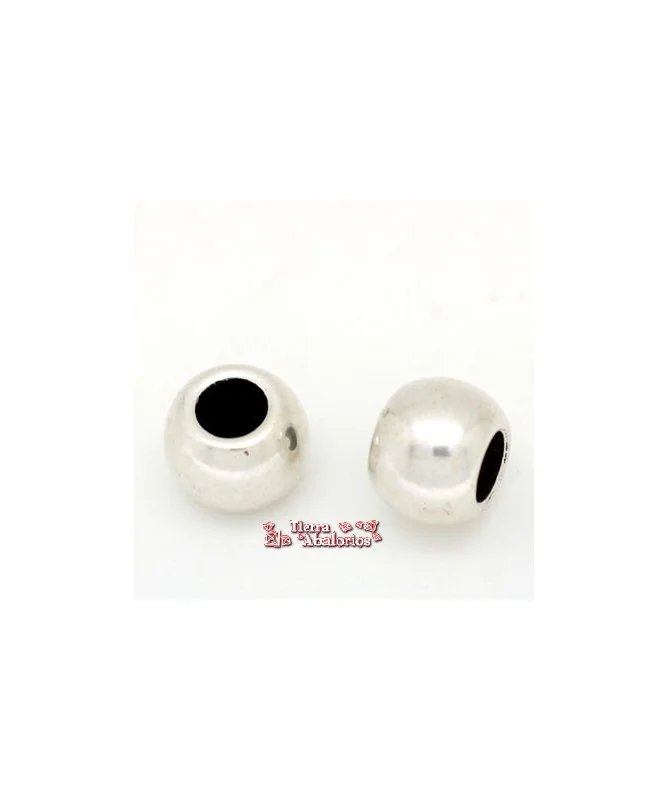 Bola Laminada 8mm Agujero 4mm, Plateada