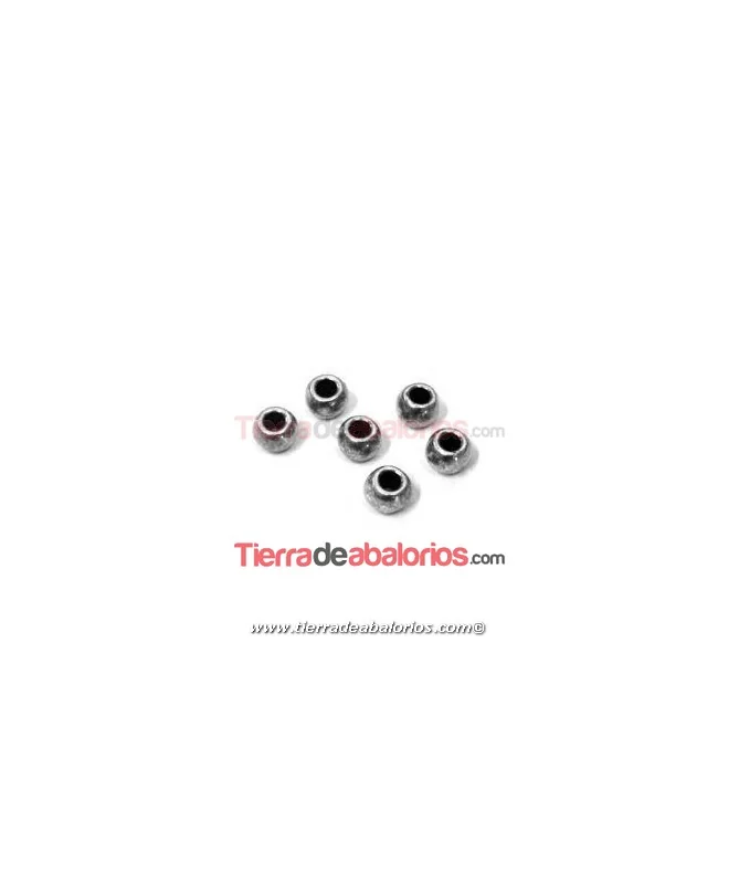 Bola Laminada 5mm Agujero 2mm, Plateada