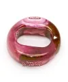 Cerámica Aro 18mm Agujero 10x7mm Fucsia Irisado