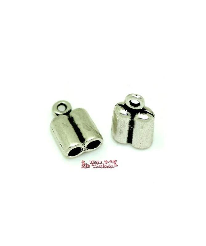 Terminal Doble 11x9mm 2 Agujeros de 3mm, Plateado