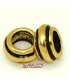 Donut Bordeado 10x8mm Agujero 6mm Oro Viejo