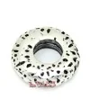 Donut Machacado 16x5mm Agujero 6mm, Plateado