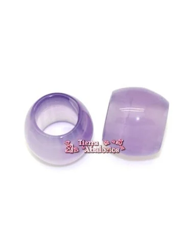 Resina Tubo 17x13mm Agujero 10mm, Violeta