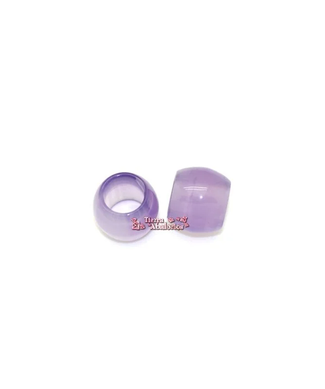 Resina Tubo 17x13mm Agujero 10mm, Violeta