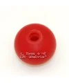 Bola Rondel de Resina 17x13mm Agujero 4mm Rojo Mate