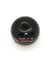 Bola Rondel de Resina 17x13mm Agujero 4mm Negro Brillo