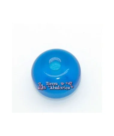 Bola Rondel de Resina 17x13mm Agujero 4mm Azul Transparente Bola Rondel de Resina 17x13mm Agujero 4mm Azul Transparente