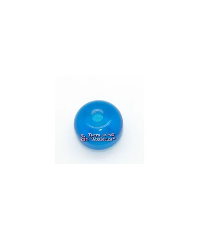 Bola Rondel de Resina 17x13mm Agujero 4mm Azul Transparente Bola Rondel de Resina 17x13mm Agujero 4mm Azul Transparente