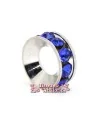 Rondel con Strass 10mm Agujero 5mm Sapphire