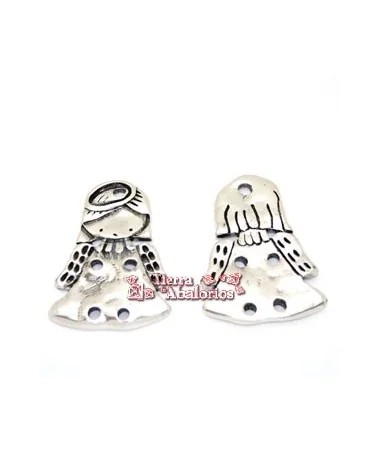 Colgante Angelota de la Guarda 65x48mm, Plateada