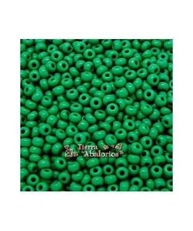 Rocalla 6/0 Verde Hierba Mate