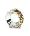 Rondel con Strass 10mm Agujero 4mm Light Colorado Topaz