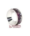 Rondel con Strass 10mm Agujero 5mm Amatista