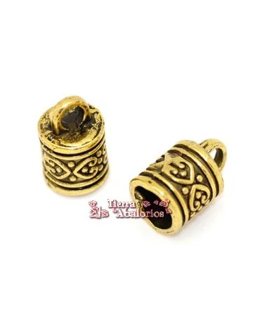 Terminal 10x10mm Agujero 7mm Oro Viejo Terminal 10x10mm Agujero 7mm Oro Viejo