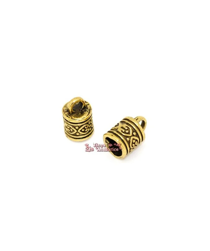 Terminal 10x10mm Agujero 7mm Oro Viejo