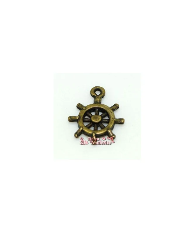 Colgante Timón 16x13mm, Oro Viejo
