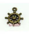 Colgante Timón 16x13mm, Oro Viejo