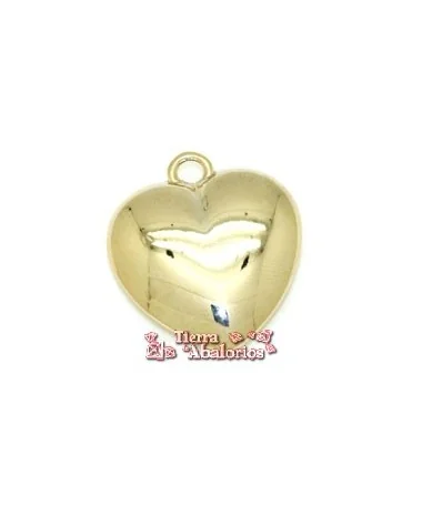 Corazón Colgante 32x28mm, Dorado