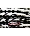 Tira de Piel de Potro 15mm Cebra Borde de Swarovski (20cm)
