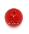Perla de Cristal Checo 12mm Rojo Coral Mate Brillo