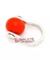 Bola Rondel de Resina 17x13mm Agujero 4mm Naranja Mate