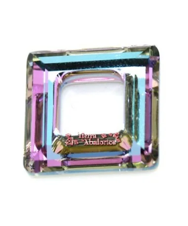 Square Ring Swarovski 20mm, Vitrail Light