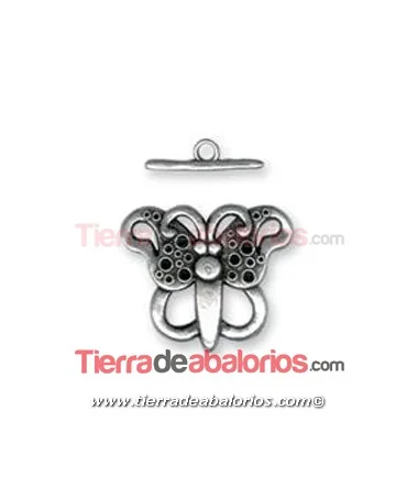 Cierre Mariposa 40x35mm, Plateado