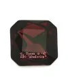 Cabujon Cuadrado Facetado 23mm Burgundy