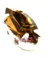 Navette 15x7mm Smoked Topaz Engaste Plateado