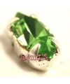 Navette 10x5mm Peridot Engaste Plateado