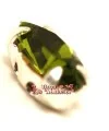 Navette 10x5mm Olivine Engaste Plateado