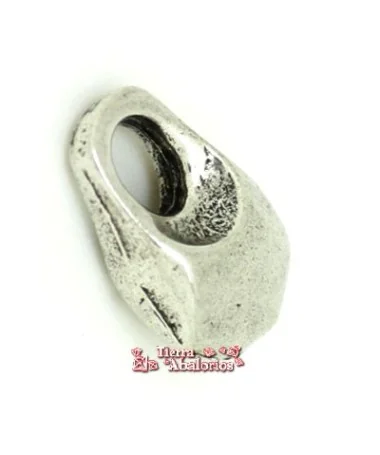 Colgante Gota 18x10mm Agujero 4mm, Plateado