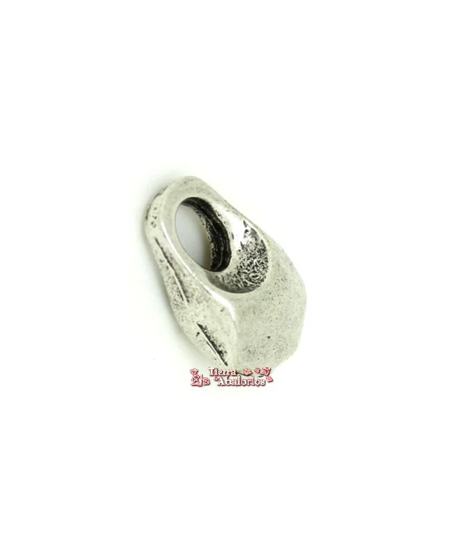 Colgante Gota 18x10mm Agujero 4mm, Plateado