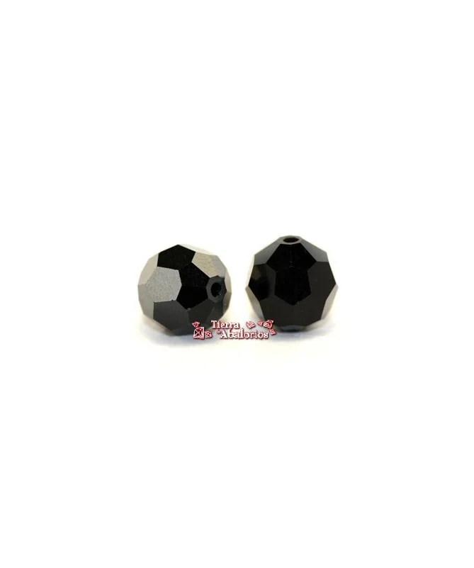 Bola Facetada Swarovski 4mm Jet Hematite 2x