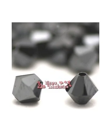 Tupi Swarovski 3mm - Jet Hematite 2x