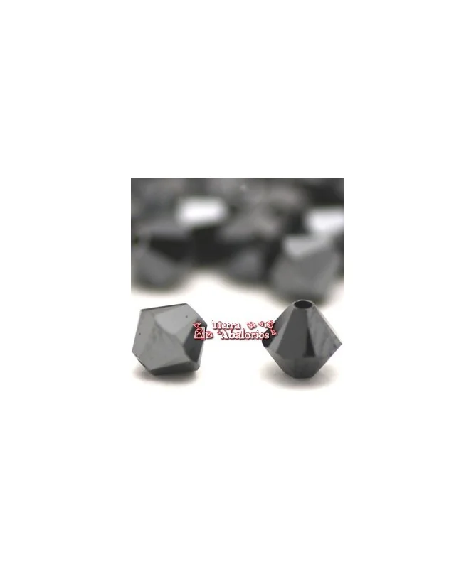 Tupi Swarovski 3mm - Jet Hematite 2x