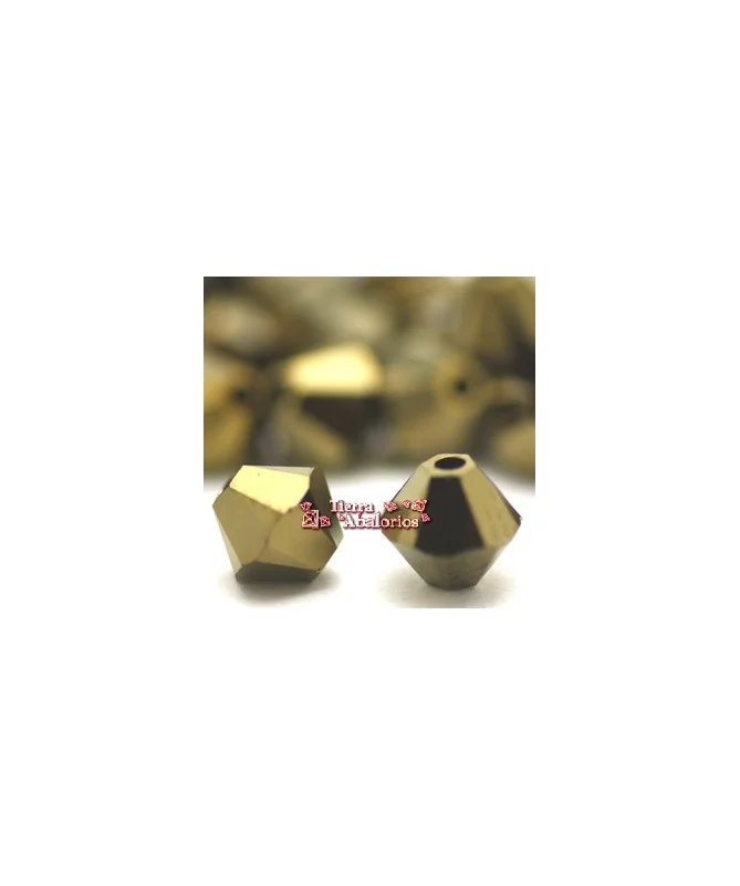 Tupi Swarovski 3mm - Dorado 2x