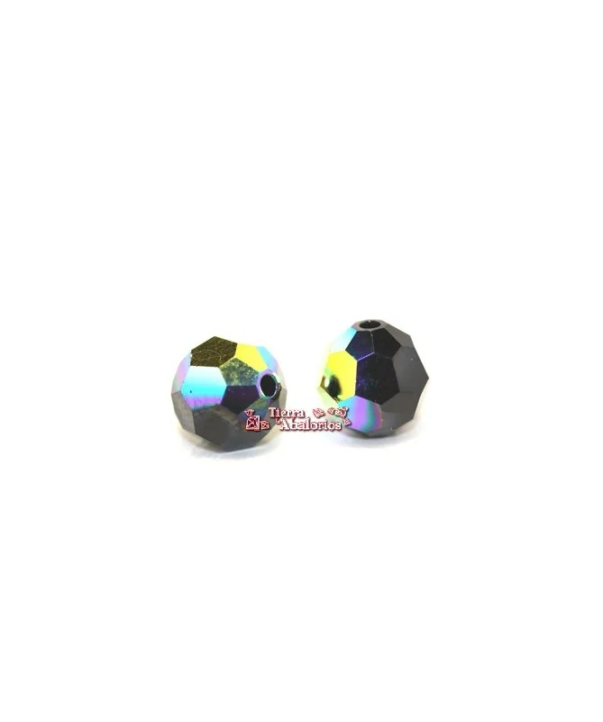Bola Facetada Swarovski 8mm, Jet AB