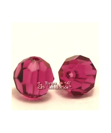Bola Facetada Swarovski 8mm, Fucsia Bola Facetada Swarovski 8mm, Fucsia