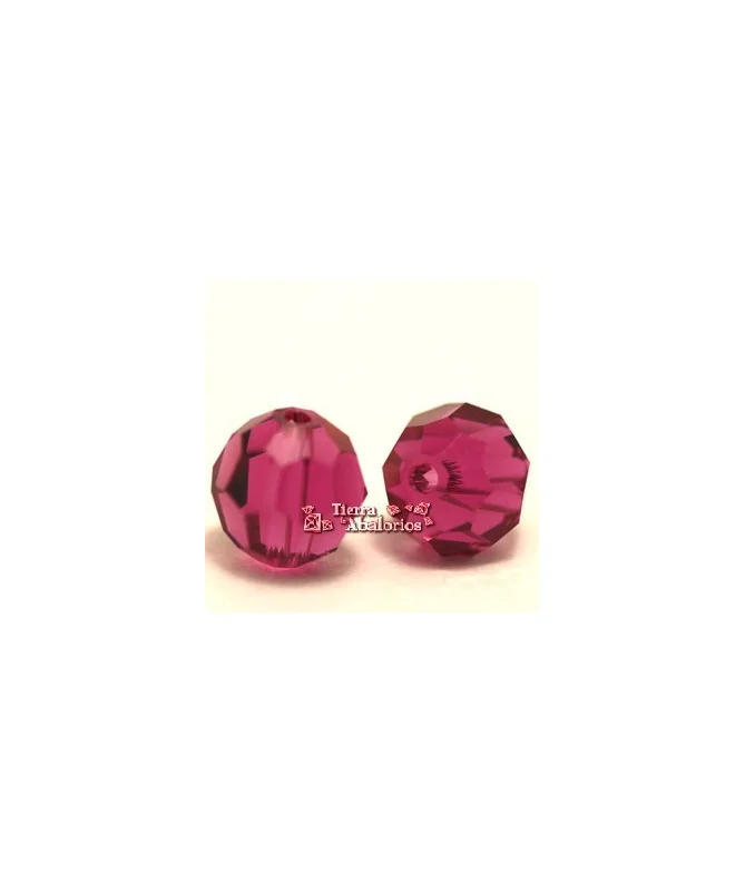 Bola Facetada Swarovski 8mm, Fucsia