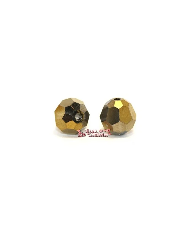 Bola Facetada Swarovski 8mm, Dorado 2x