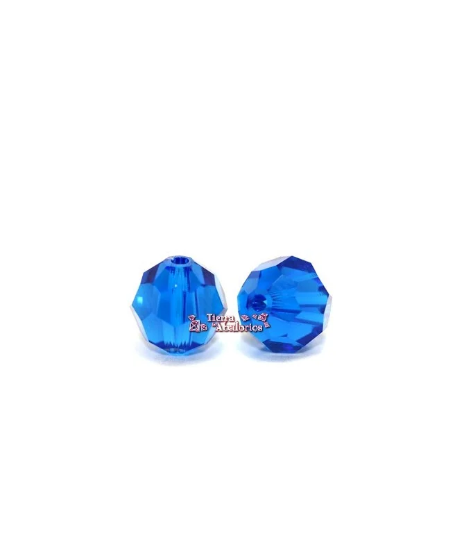 Bola Facetada Swarovski 8mm, Capri Blue