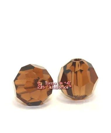 Bola Facetada Swarovski 6mm, Smoked Topaz Bola Facetada Swarovski 6mm, Smoked Topaz