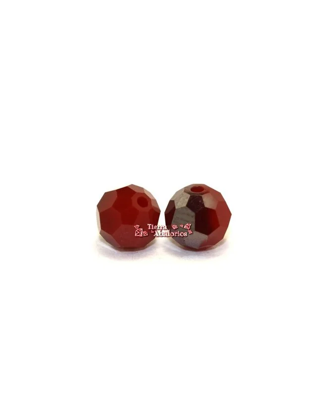 Bola Facetada Swarovski 6mm, Dark Red Coral Satin