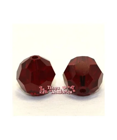 Bola Facetada Swarovski 10mm, Siam Bola Facetada Swarovski 10mm, Siam