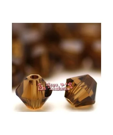 Tupi Swarovski 4mm, Smoked Topaz